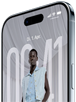 iPhone Air, Vorderseite, Seite, zeigt das All-Screen Display mit Sperrbildschirm